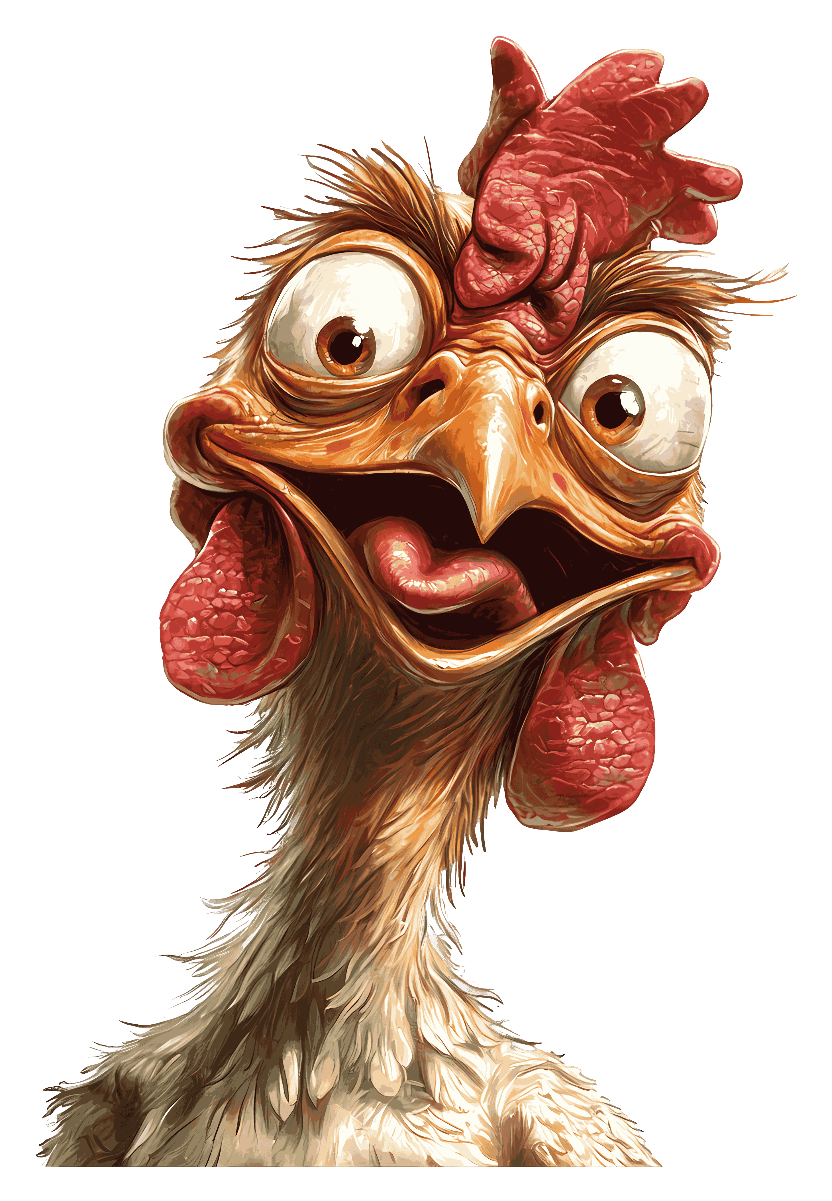 FarmSprint mascot chicken watermark